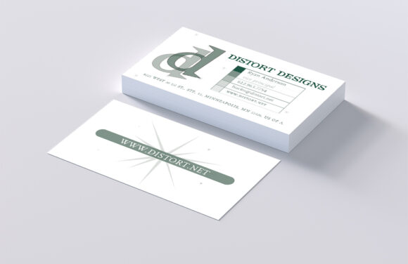 Distort Designs Logo & Business Card